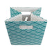 Polyester Cube Waves Teal Square 13 x 13 x 13