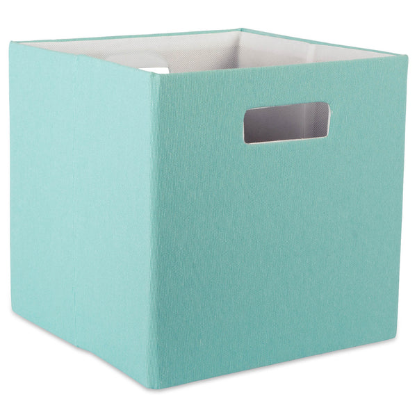 Polyester Cube Solid Aqua Square 11 x 11 x 11