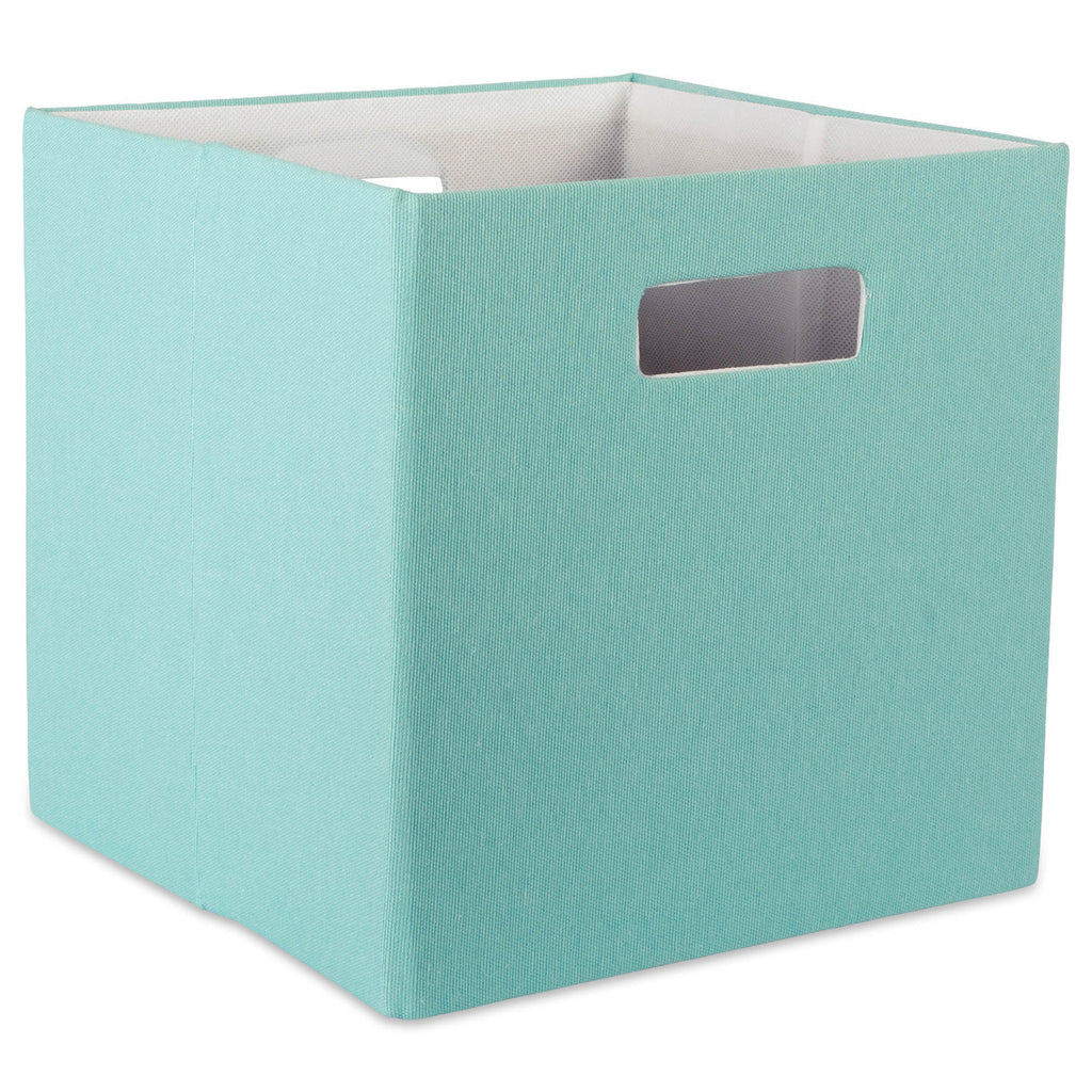 Polyester Cube Solid Aqua Square 13 x 13 x 13