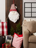 Hanging Foam Santa With Plaid Hat