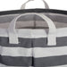 Laundry Bin Stripe Gray Rectangle Large