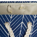 Herringbone Nautical Blue Square Polyester Bin